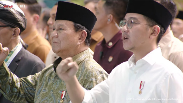 Presiden Prabowo Subianto menghadiri Harlah ke-102 Nahdlatul Ulama (NU) di Istora Senayan, Jakarta, Rabu (5/2/2025). Foto: YouTube/ Sekretariat Presiden