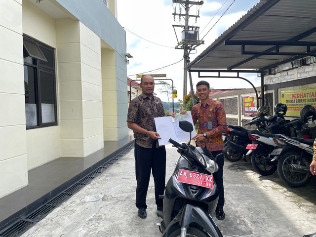 Rutan Banjarnegara Menerima Transfer Satu Motor Dinas dari Kanim Wonosobo