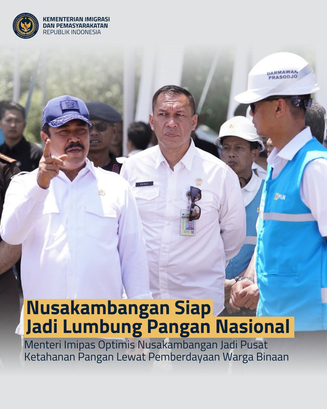 Menteri Agus Andrianto saat kunjungan kerja ke Pulau Nuskambangan (sumber: Humas Kemenimipas)