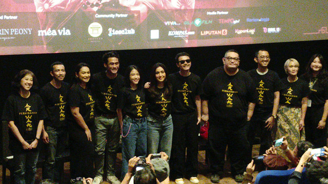 Perilisan Trailer dan Poster Film Pernikahan Arwah di Kawasan Cikini, Jakarta Pusat. Foto: Aprilandika Pratama/kumparan