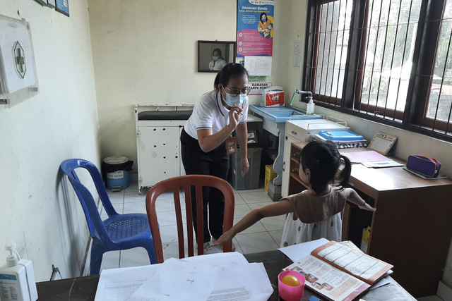 Simulasi cek kesehatan gratis di Bali. Foto: Denita BR Matondang/kumparan