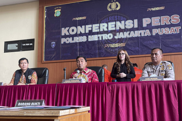 Konferensi pers tindak pidana pemalsuan dokumen Sprindik dan surat panggilan KPK, di Polres Jakarta Pusat, Jumat (7/2/2025). Foto: Fadhil Pramudya/kumparan