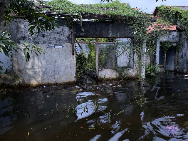 banjir di salah satu kelurahan kabupaten pekalongan (sumber : Dokumentasi Pribadi)