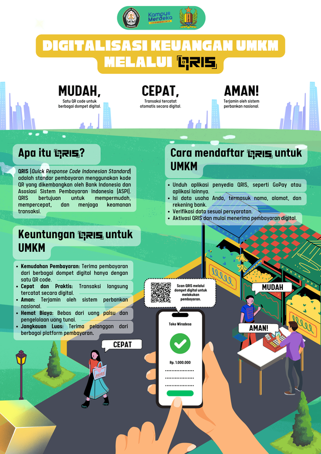 Poster Digitalisasi Keuangan untuk UMKM Desa Wiradesa