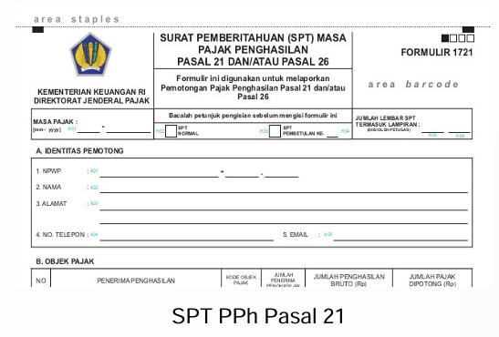 SPT PPh Pasal 21 (Sumber : Penulis)