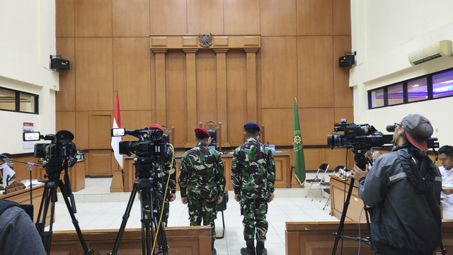 Sidang kasus penembakan bos rental di Pengadilan Militer Jakarta, Senin (10/2/2025). Foto: Jonathan Devin/kumparan