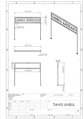 Desain tiang papan kolam renang