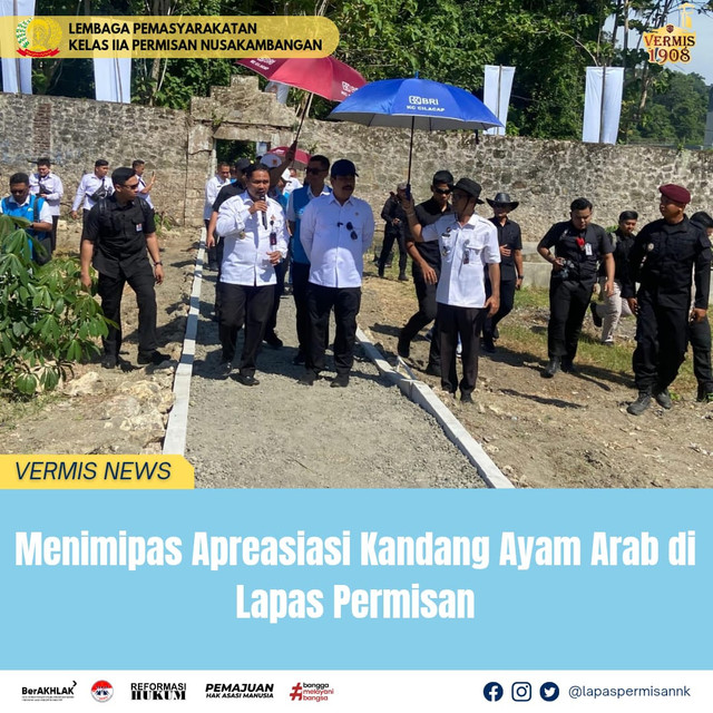 Menimipas Apreasiasi Kandang Ayam Arab di Lapas Permisan