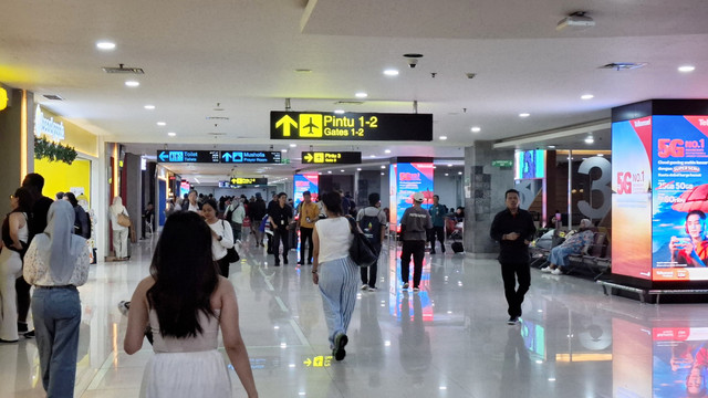Suasana Bandara I Gusti Ngurah Rai saat cuaca buruk, Selasa (11/2/2025). Foto: Bandara Ngurah Rai