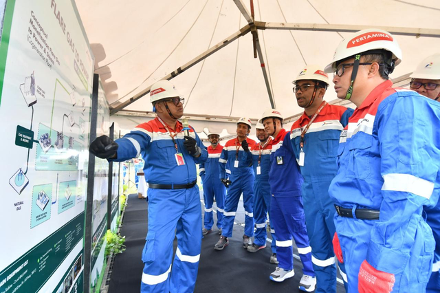 Proyek Flare Gas to Power yang dikembangkan Pertamina New & Renewable Energy (Pertamina NRE) dan PT Kilang Pertamina Internasional (KPI) untuk dikonversi menjadi energi listrik. Foto: Dok. Pertamina