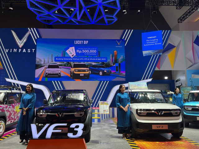 VinFast VF 3 yang sudah dimodifikasi dipamerkan di IIMS 2025. Foto: Fitra Andrianto/kumparan