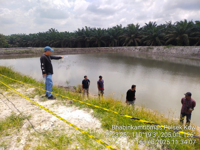 Waduk tempat kejadian tenggelamnya korban. Foto: Dok. Polres Ketapang