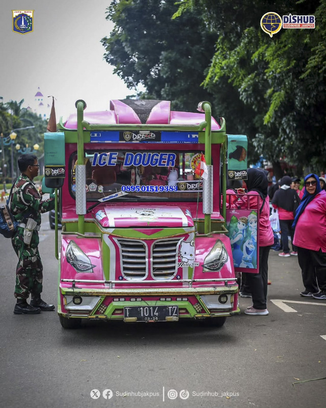 Odong-odong di Jakarta Pusat ditertibkan. Foto: Instagram/ @sudinhub_jakpus