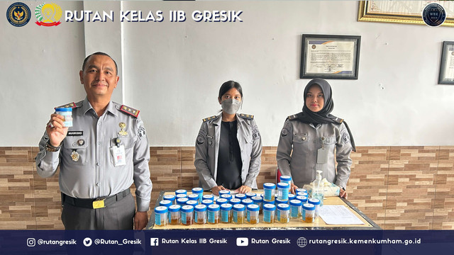 Rutan Gresik Tegas! Tes Urine Petugas Pastikan Lingkungan Bebas Narkoba