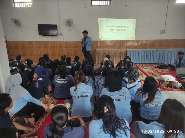 Memotivasi Warga Binaan, Mahasiswa UIN Raden Fatah Sampaikan Materi Kepercayaan