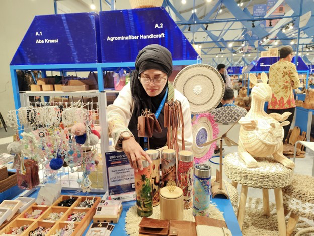 Agrominafiber Handicraft ikut berpartisipasi pada BRI UMKM EXPO(RT) 2025 di ICE BSD City, Tangerang. Foto: Dok. BRI