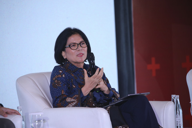 Staf Ahli Bidang UMKM Kementerian BUMN Loto Srinaita Ginting menjadi pembicara kumparan The Economic Insights 2025 di The Westin, Jakarta, Rabu (19/2/2025). Foto: Aditia Noviansyah/kumparan