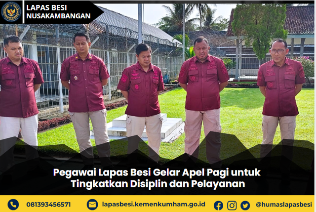 Pegawai Lapas Besi Gelar Apel Pagi untuk Tingkatkan Disiplin dan Pelayanan