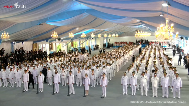 Suasana pelantikan Kepala Daerah di Istana Kepresidenan, Jakarta, Kamis (20/2/2025).
 Foto: Youtube/Sekretariat Presiden