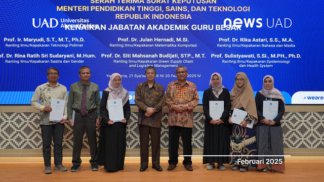 Kegiatan Pembacaan SK Kenaikan Jabatan Guru Besar Universitas Ahmad Dahlan (Doc. Humas UAD)