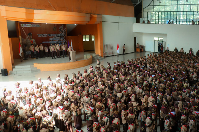 Momen inaugurasi Pramuka Siaga Garuda Kwarcab Kabupaten Bogor, Sabtu (21/2/2025). (Foto: Dok. Pusinfo Kwarcab Kabupaten Bogor) 