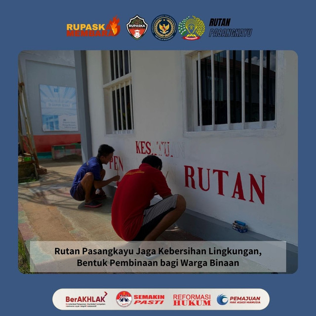 Rutan Pasangkayu Jaga Kebersihan Lingkungan, Bentuk Pembinaan bagi Warga Binaan