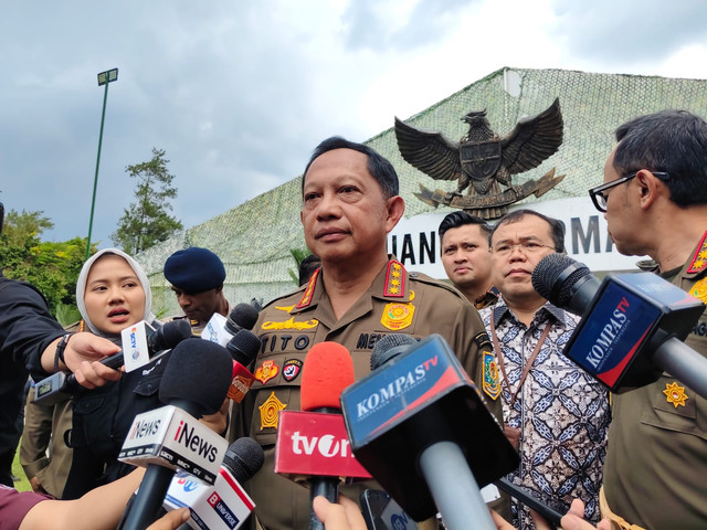 Mendagri Tito Karnavian di acara retreat kepala daerah di Akmil, Magelang, Jateng, Sabtu (22/2). Foto: Arfiansyah Panji/kumparan