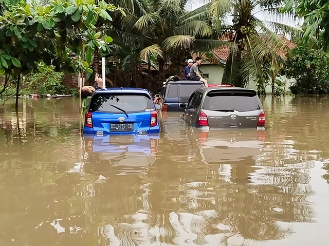 Kondisi Banjir di Kelurahan Pematang Wangi, Tanjung Senang, Kota Bandar Lampung| Foto : Eka Febriani / Lampung Geh