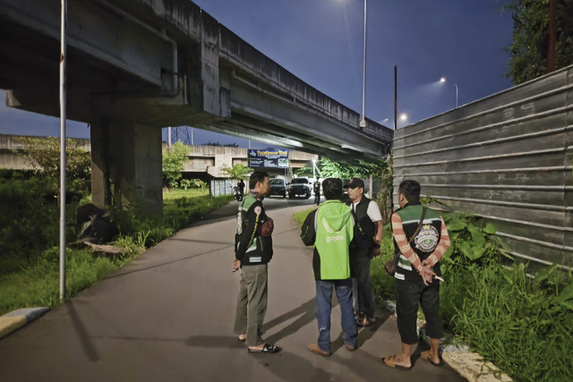 Lokasi pembegalan terhadap serang pengemudi Ojol di kawasan Cikarang Barat, Bekasi. Foto: Istimewa