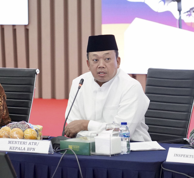 Menteri ATR/BPN, Nusron Wahid, dalam acara Bincang Isu Pertanahan dan Tata Ruang di Kementerian ATR/BPN.  Foto: Dok. Kementerian ATR/BPN