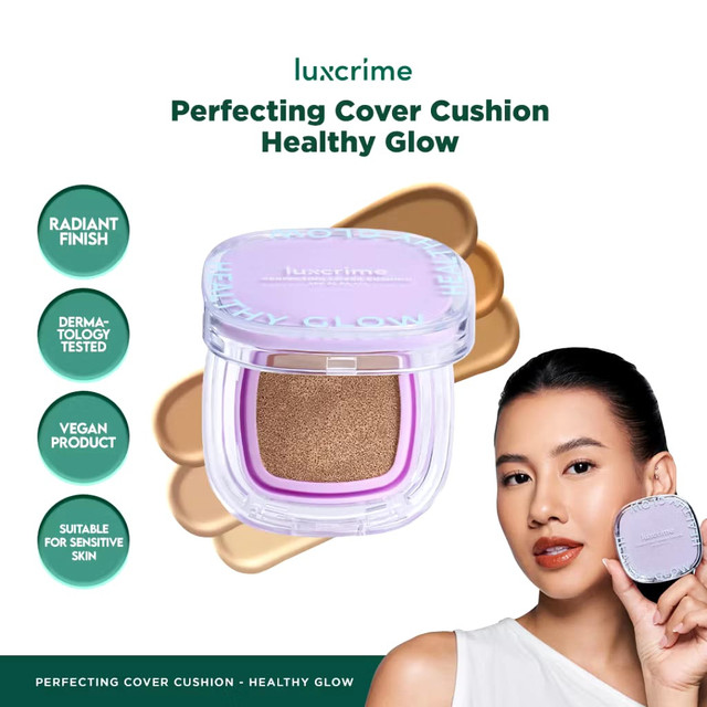 Luxcrime Perfecting Cover Cushion Healthy Glow. Sumber: Platfrom Shopee/@Luxcrime Official Shop.