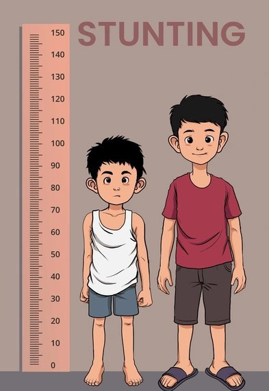 Ilustrasi Anak Stunting. Foto : zombiu26/Shutterstock.com