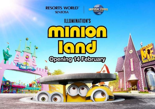 Minion Land resmi hadir di Universal Studios Singapura. Foto: Universal Studios Singapura