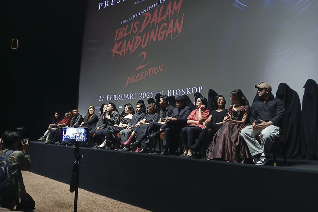 Konferensi pers dan gala premiere film Iblis Dalam Kandungan 2 di XXI Epicentrum, Jakarta Selatan, Senin (24/2/2025). Foto: Vincentius Mario/kumparan