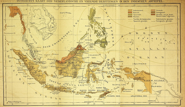 Peta Pada Pasa Kolonial Tahun 1881. Sumber : https://masyono.staff.ugm.ac.id/2020/10/14/menelusuri-wilayah-nusantara-melalui-atlas-masa-lalu/