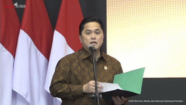 Menteri BUMN Erick Thohir. Foto: YouTube/ Sekretariat Presiden