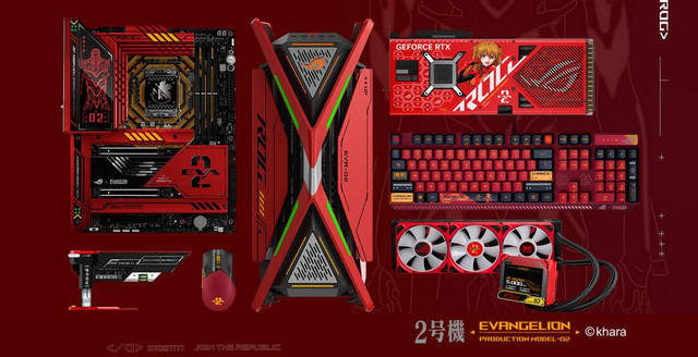 PC ASUS ROG Evangelion EVA-02 Edition. Foto: ASUS 