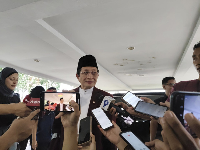 Menteri Agama (Menag) RI Nasaruddin Umar di Akmil Magelang, Jawa Tengah, Rabu (26/2/2025). Foto: Arfiansyah Panji Purnandaru/kumparan