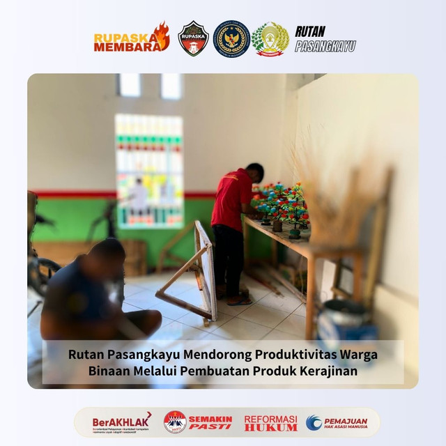 Rutan Pasangkayu Mendorong Produktivitas WBP Melalui Pembuatan Produk Kerajinan