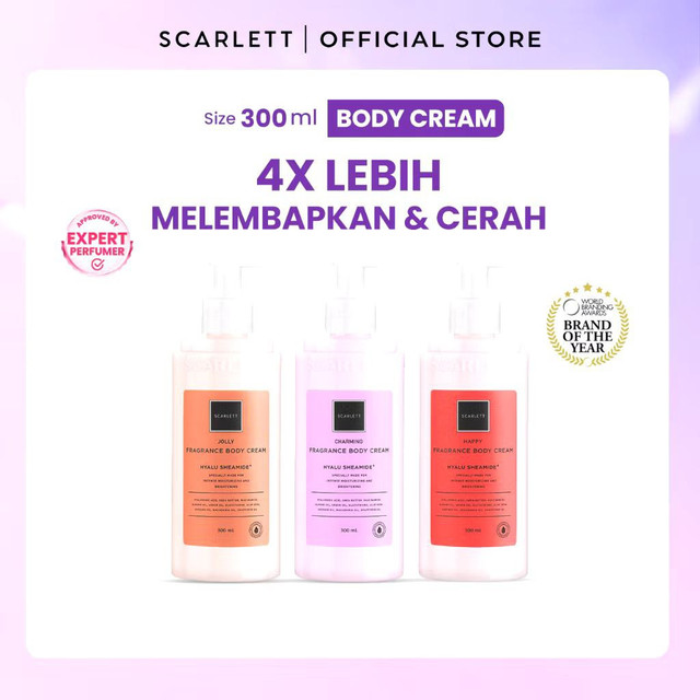 Scarlett Whitening Body Cream. Sumber: Platform Shopee/@Scarlett Whitening Official Shop