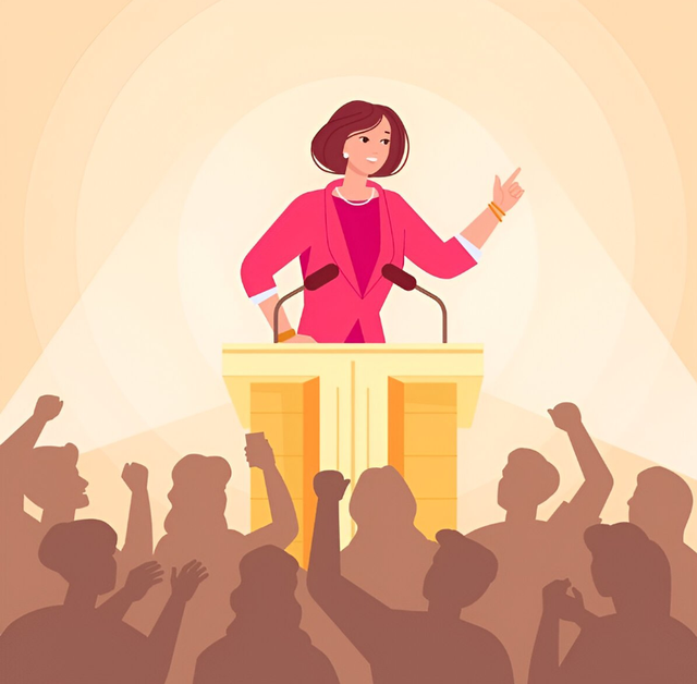 Ilustrasi dari StockSmartStart (https://www.shutterstock.com/id/image-vector/woman-politician-female-american-politic-speaker-2277230229) di Unsplash