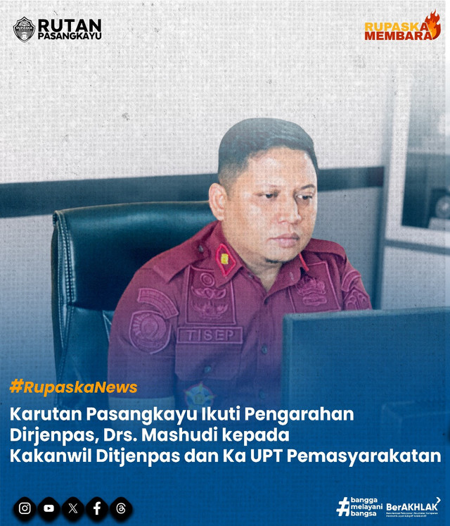 Karutan Pasangkayu Mengikuti Pengarahan dari Dirjenpas