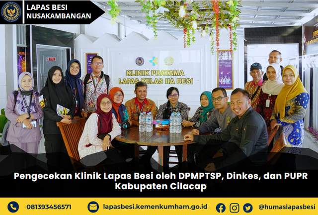 Pengecekan Klinik Lapas Besi oleh DPMPTSP, Dinkes, dan PUPR Kabupaten Cilacap