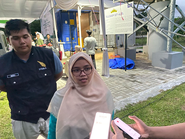 Ketua Tim Pengamatan Hilal Ramadan 1446 H OAIL, Annisa Novia Indra Putri. | Foto: Sinta Yuliana/Lampung Geh