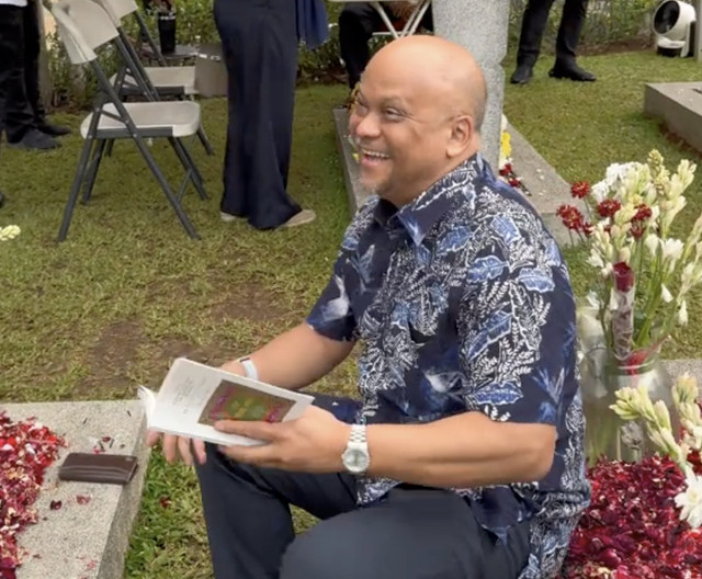 Ilham Habibie di Taman Makam Pahlawan, Kalibata. Dok: @ilham.a.habibie