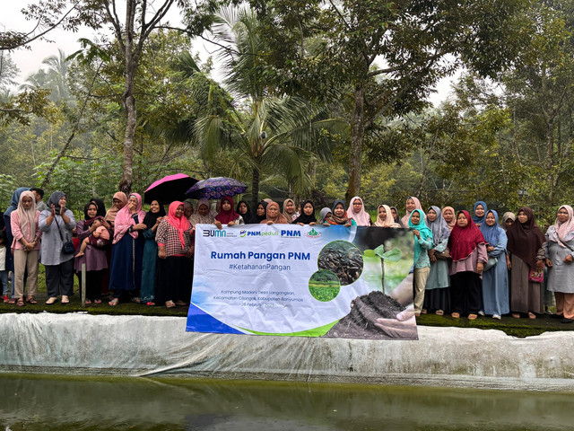 PNM luncurkan Kampung Madani PNM, Desa Langgongsari, Kecamatan Cilongok, Kabupaten Banyumas. Foto: Dok. PNM