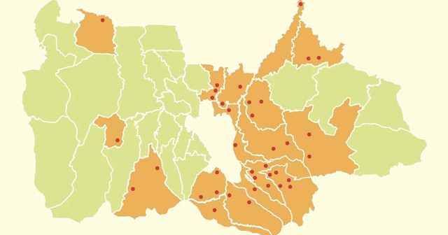 Peta bencana Kabupaten Bogor, Selasa (4/3/2025). Dok: BPBD Kabupaten Bogor