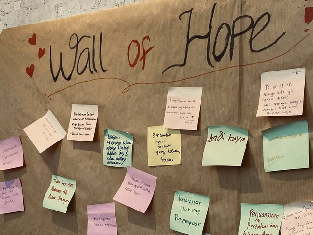 Wall of Hope untuk Seluruh Perempuan di Indonesia. Sumber : Dokumentasi Pribadi