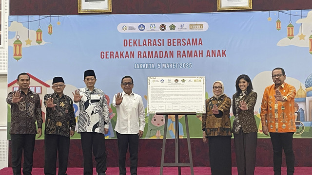 Menko PMK-Menteri PPPA Deklarasi Ramadan Ramah Anak, Gerakan Ortu Tanpa Gawai
