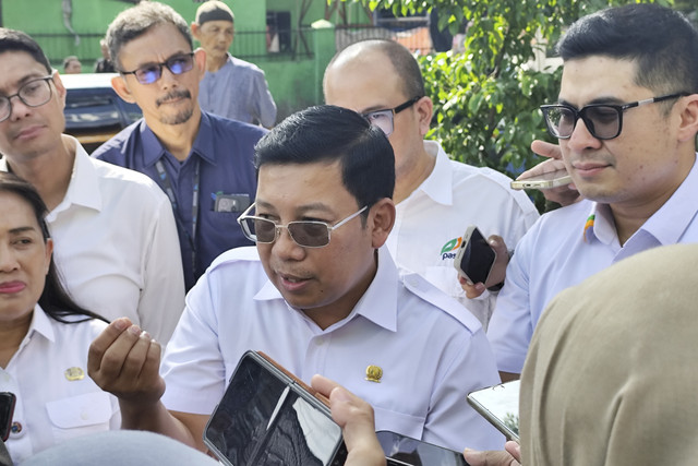 Kepala Badan Pangan Nasional (Bapanas) Arief Prasetyo Adi di Pasar Johar Baru, Jakarta Pusat, Rabu (5/3/2025). Foto: Widya Islamiati/kumparan